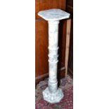 A marble pedestal.