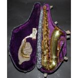 An Adolphe Sax, Paris brass tenor saxophone No.