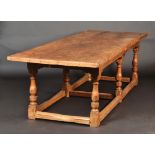 A fine 17th century 'with alterations' light oak refectory table,