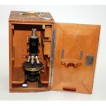 An early 20th century Ernst Leitz monocular microscope No.