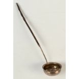 A George III silver punch ladle, the interior embossed with a star,