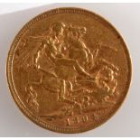 A Victorian old head sovereign dated 1894, very fine.