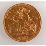 An Edward VII sovereign dated 1907, good, very fine.