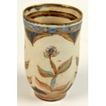 A Bernard Forrester stoneware vase, the Persian inspired design incorporating four flowering plants,