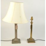 Two classical column table lamps.