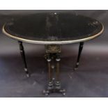 A Victorian ebonised Sutherland table.