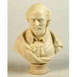 A Copeland Parian bust of Shakespeare, height 20cm.