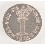 A George III Maundy penny, 1800.