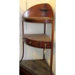 A corner washstand.