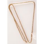 A 9ct. gold fancy link necklace, 9g.