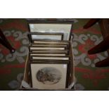 Ten Victorian Baxter prints, each framed and glazed,