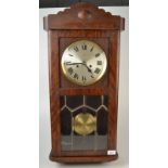 A pre war German, walnut veneered wall clock.