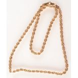 A 9ct. gold rope twist necklace, 5.6g.