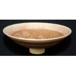 A Mary Rich studio porcelain bowl with faded rose ground, diameter 17.5cm.