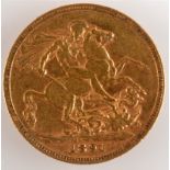 A Victorian Jubilee head sovereign dated 1891, very fine.