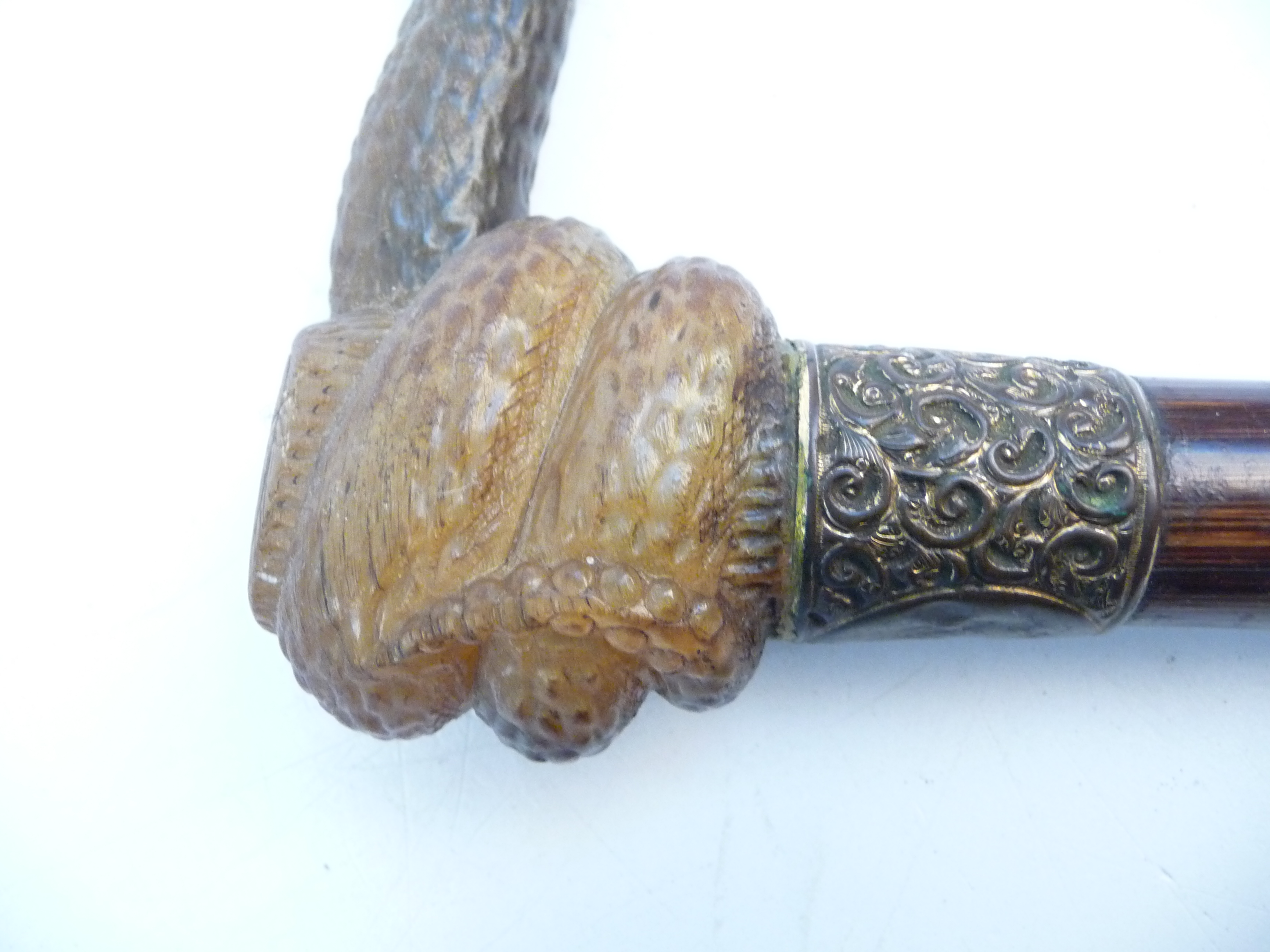 An late Victorian or Edwardian walking stick, the handle a coiled snake with glass eyes, length 93. - Image 6 of 13