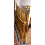 A Victorian heavy brass 4' 6" bedstead.