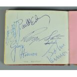 The Beatles and other autographs, an album including signatures of the famous four,