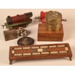 A Hornby 0 guage clockwork locomotive and an 0 guage 'Royal Daylight Oil' wagon,