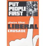 Political poster 'Put People First Join The Liberal Crusade' by Jack Graham Published by L.P.