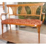 A Kohn Art Nouveau bentwood two seat sofa,