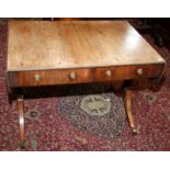 A Regency mahogany plain sofa table.