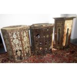 A Syrian Islamic occasional table with mother of pearl and ivory inlay,