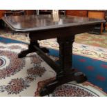A good early Victorian oak table after designs by A.W.N.