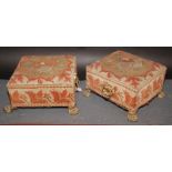 A pair of 19th century needlepoint,