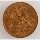 A George V half sovereign dated 1904, good, very fine.