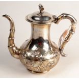 A Chinese silver coffee pot,