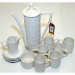 A Portmeirion 'Totem' pattern fifteen piece coffee service, including a coffee pot,