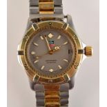 A gentleman's Tag Heuer automatic stainless steel and gold plated wristwatch, waterproof to 200m,