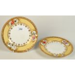 A pair of Chamberlains Worcester dessert plates,