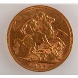 An Edward VII sovereign dated 1904, good, very fine.