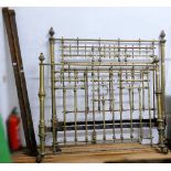 An Edwardian brass double bedstead