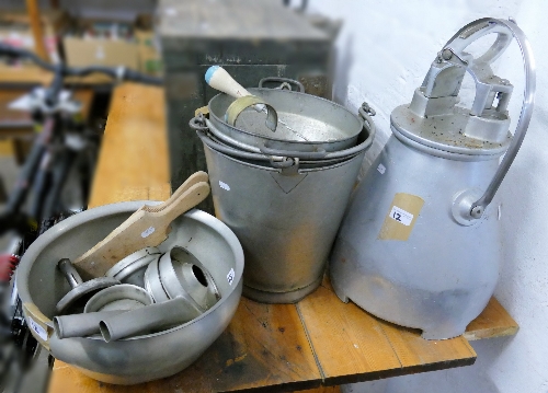 A cream separator, together with associated accessories, buckets, sieves etc