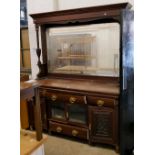 An Edwardian walnut high mirror-back sideboard (for restoration) 183cm wide