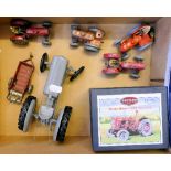 Model tractors, including Dinky, Britains etc