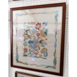 A framed embroidery