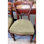 A set of 3 Victorian mahogany dining chairs