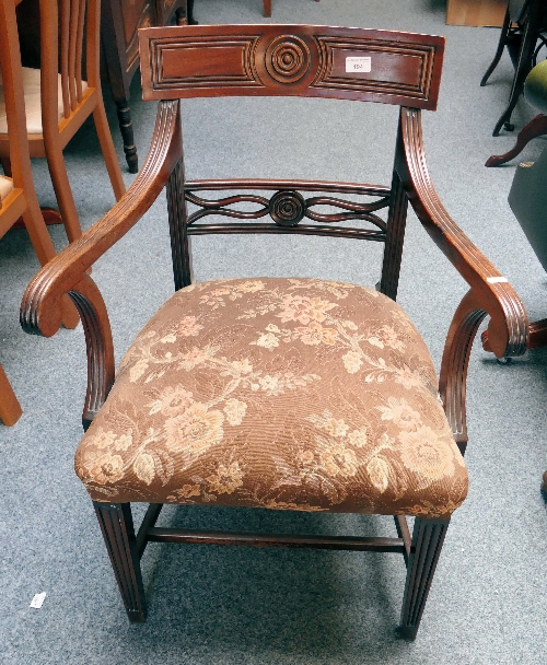 A Regency mahogany carver chair