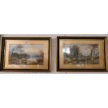 S. Shipham (19/20th century) signed pair of watercolours, depicting North Devon castle (2)