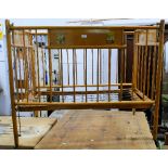 A child's wooden cot