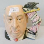 Royal Doulton; a large character mug, Alfred Hitchcock D6987 with a pink shower curtain.