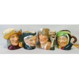Royal Doulton; four large character mugs, Sairey Gamp, Romeo D6670, Granny D5521 and Aramis D6629 (