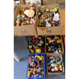 A large quantity of children's toys, including Disney plush toys, plastic and ceramic figures (6)