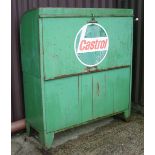 A Castrol garage container with lockable compartment, 135 x 125 x 46 cm.