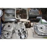 Norton Jubilee, circa 1960, various engine and gearbox casing and parts to include three casings,