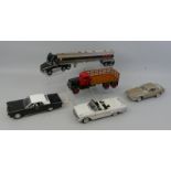 Franklin Mint 1/24 scale die cast models; Mack Truck Texaco petrol tanker, 1939 Peterbilt open